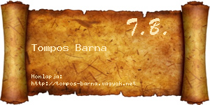 Tompos Barna névjegykártya